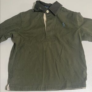 Polo by Ralph Lauren Green Polo Shirt with Zipper Collar